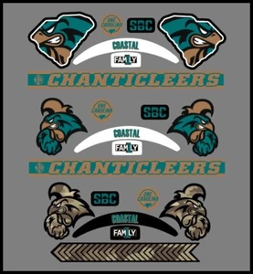 Coastal Carolina Chanticleers Mini Helmet Alternate Decals - 3 designs - Picture 1 of 4