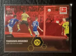 2022-23 Topps JETZT Bundesliga #44 | YOUSSOUFA MOUKOKO | Dortmund; ROT 82/99!!! - Bild 1 von 3