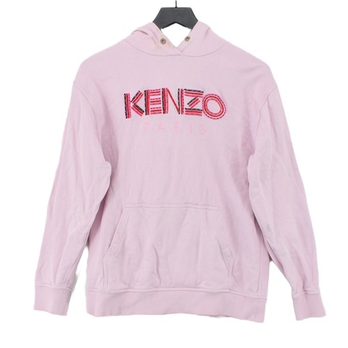 Kenzo Felpa Donna con Cappuccio XS Rosa Grafica 100% Cotone Pullover
