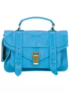 NWT $1475 Proenza Schouler PS1 Mini Blue Rip Tide Leather Satchel Crossbody Bag - Picture 1 of 12