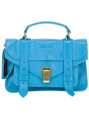 Bolsa tiracolo nova com etiquetas $1475 Proenza Schouler PS1 mini couro azul rip maré - Imagem 1 de 4