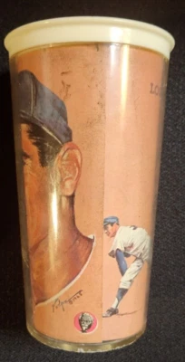 Kentucky Fried Chicken Volpe 1965 taza promocional Sandy Koufax Dodgers súper rara Foto 1 de 4