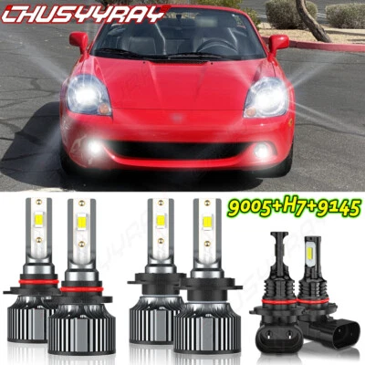 For Toyota MR2 Spyder 2003-2005 6x LED Faro Alto/Bajo + Bombillas antiniebla - Image 1 of 4
