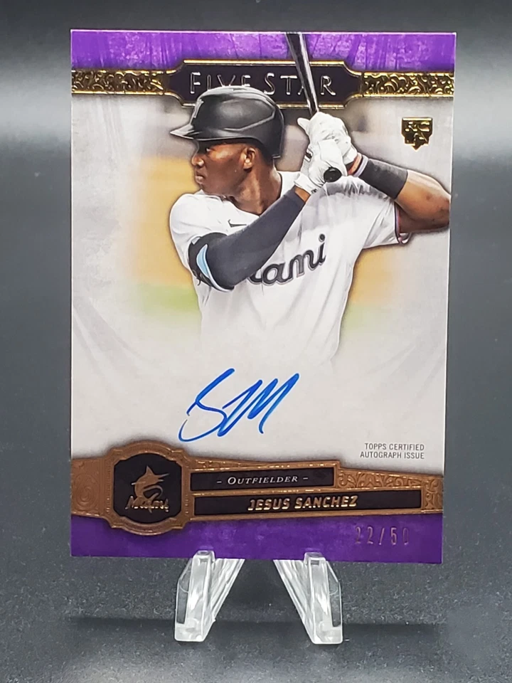 Jesus Sanchez 2021 Topps Five Star Auto Rookie #'d/50 Purple Parallel Marlins RC - Image 1 of 4