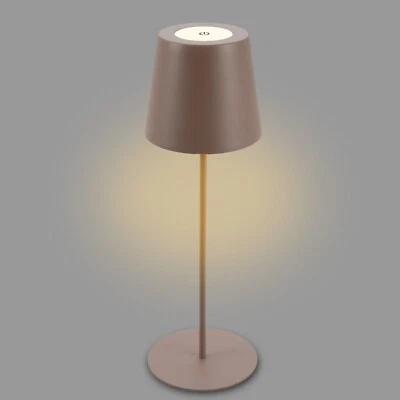 BRILONER LED Akku Tischlampe Kabellos Lampe Dimmbar Warm Weiß Tischleuchte Touch IP44