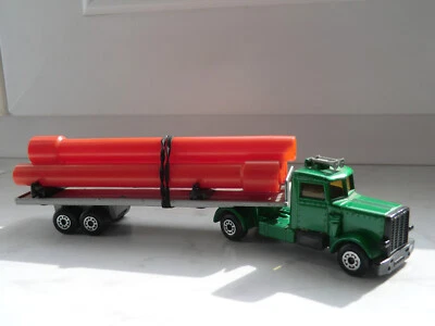 Matchbox Superfast Series Peterbilt Long Haul Sattelschlepper Rohrtransport - Bild 1 von 4