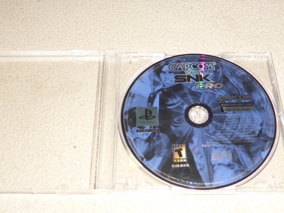 PS1 PLAYSTATION VIDEO GAME CAPCOM VS SNK PRO DISC W CASE - Image 1 of 1