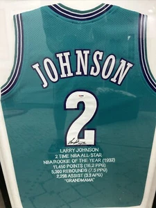 PSA Certed Larry Johnson autographed jersey - Picture 1 of 3
