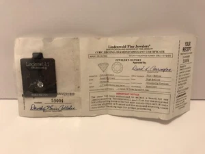 New Lindenwold's Fine Jewelers Simulated Diamond Gemstone 1/4" 58 Facets Vintage - Picture 1 of 4