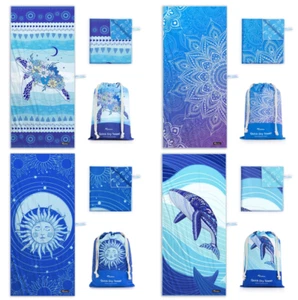 NEW! OCOOPA Microfiber Beach Towel Fast Drying Oversize Ocean Sand Free Outdoor - Picture 1 of 103