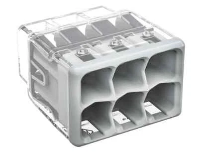 WAGO 2773-406 Compact PUSHWIRE Connector - 6 Conductor - 50pk - Image 1 of 3