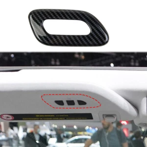 Carbon Fiber Style Sun Visor Button Cover Trim For Chevrolet Corvette C8 2020+ - Picture 1 of 7