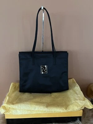 Fendi Black Nylon Tote Shoulder Bag New In Box - Image 1 of 4