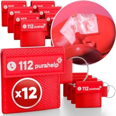 PURAHELP Beatmungstuch 12er Set - Hygienische Beatmungsmaske für Notfälle