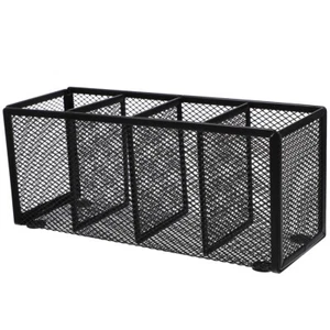 Iron Pen Holder School Supplies Organizer Desktop Stationary Office - Picture 1 of 12