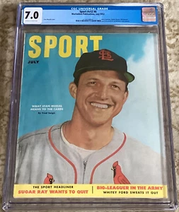 Sport Magazine 1952 Newsstand Stan Musial CGC 7.0 3rd Of 4 Graded - Picture 1 of 2