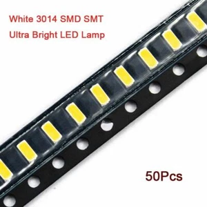 50Pcs 3014 SMD SMT LED's White Ultra Bright LED Lamp Emitting Diode - Picture 1 of 4