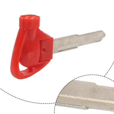 Right Ignition Key Blank Uncut Blade Red For Yamaha Motorbike Scooter - Image 1 of 4