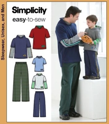 Simplicity Sewing Pattern 3707 Boy's Men's Pants Knit Top Size A UNCUT - Image 1 of 4