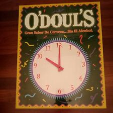 O'Doul's Beer SIGN Battery Clock Anheuser Busch, Great for Man Cave, Cabin, Bar