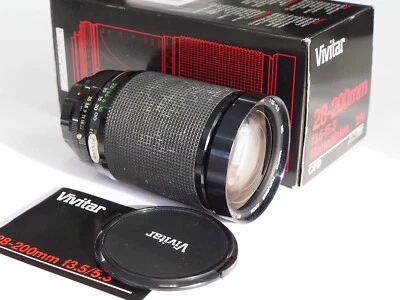Canon FD mount fit Vivitar 28-200mm f/3.5-5.3 MC Macro focusing lens Boxed, LC - Image 1 of 4
