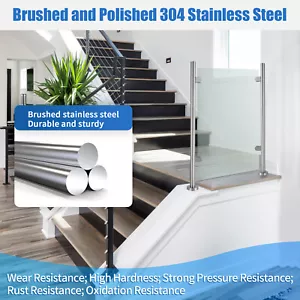 Glass Balustrade Glass Railing Post End Post Railing Fence Pole Handrail Fencing - Picture 1 of 11