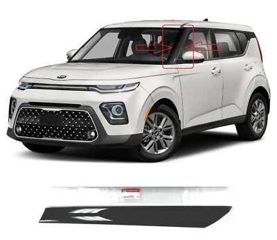 Moldura exterior lado conductor izquierdo Kia Soul 2020 a 2024 parabrisas pilar Foto 1 de 4