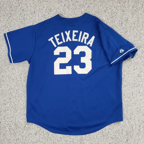 Genuine Majestic Texas Rangers #23 Mark Teixeira Jersey Mens 2XL Blue Baseball Cover