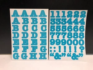 Creative Memories Stickers Pastel Blue ALPHABET LETTERS NUMBERS ABC/123 - Ret. - Picture 1 of 3