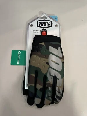 Guantes 100 % Brisker para clima fresco todoterreno motocross montar en bicicleta camuflaje talla L Foto 1 de 3