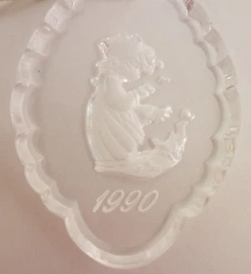 Enesco Precious Moments 1990 Bleikristall Ornament kleines Mädchen Sammlerstück - Bild 1 von 6