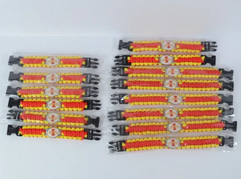 Lot of 14 Iowa State Cyclones Paracord Bracelets, Unisex New, Multiple Sizes Cover
