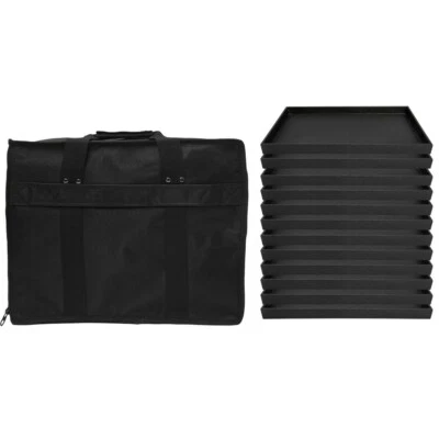 Portable Salesman Sample Jewelry Display Travel Case with 12 Trays 1" Deep - Image 1 of 4