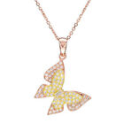 Lovely Bow Necklace W/1.00ctw Cubic zirconia in 14K/925 Gold Plated Silver