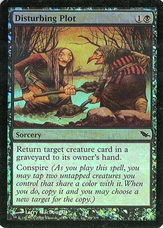 MTG - Shadowmoor - Disturbing Plot - 2X - Foil - NM - Image 1 of 1