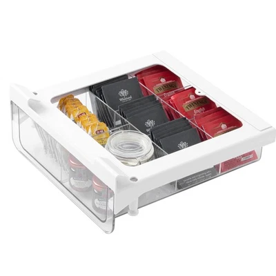 Cesta organizadora compacta de profundidad debajo del estante debajo del estante cajón de almacenamiento... Foto 1 de 4