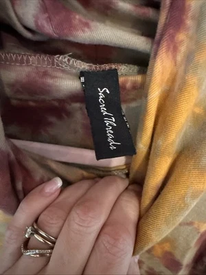 Sacred Threads 领带染料效果连衣裙 100% 棉 M 码 — 第 1/4 张图片