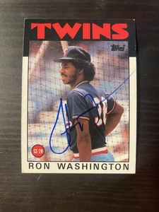 Carta firmata Topps #513 Ron Washington Minnesota Twins 1986 autografata - Foto 1 di 1