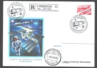 Moldavia Space 2011 Día Mundial de la Aviación y Cosmonáutica matasellos Foto 1 de 2