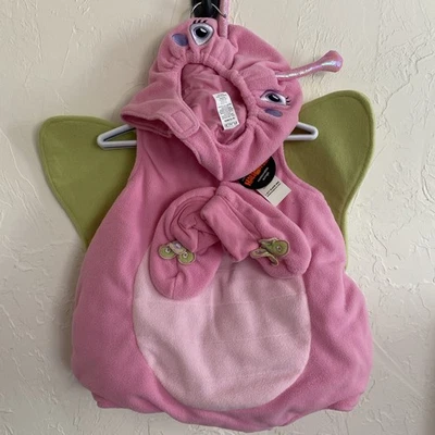 Antiguo Disfraz de Halloween Mariposa Rosa Polar Azul Marino 6-12 Meses Vintage Foto 1 de 4