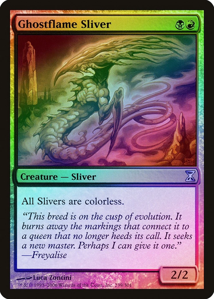 Ghostflame Sliver FOIL Time Spiral PLD Black Red Uncommon MAGIC CARD ABUGames - Image 1 of 1