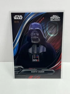 2024 Topps Chrome Black Star Wars DARTH VADER # 54 Blue Red Lava Refractor /99 - Picture 1 of 2