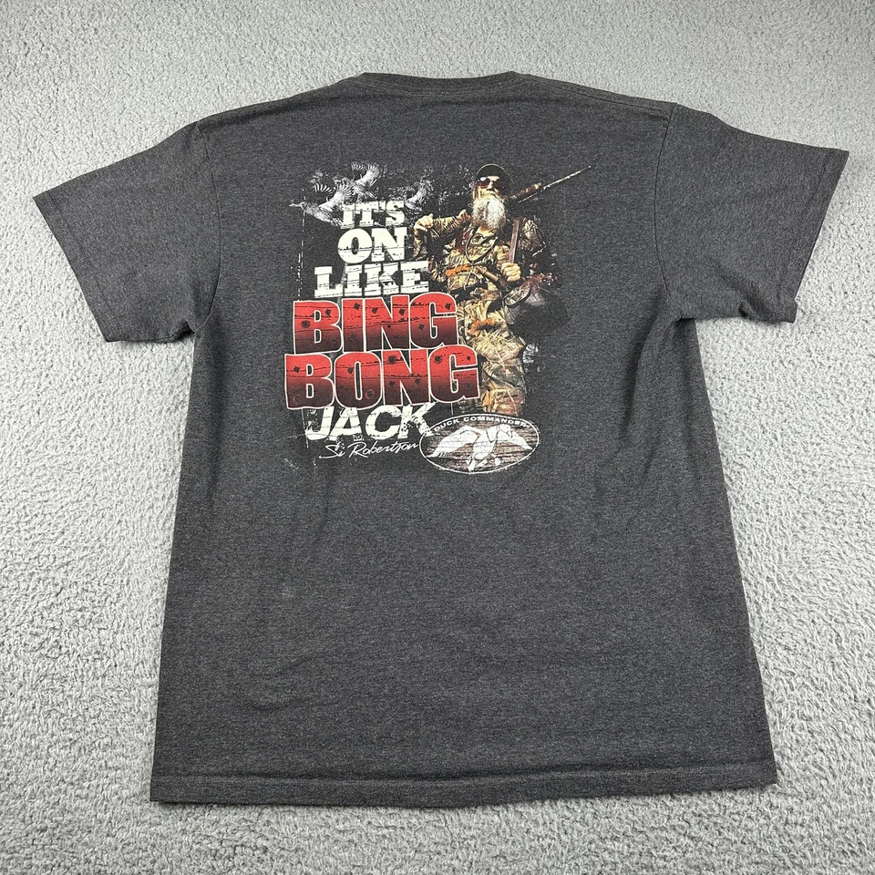 Duck Commander Shirt Mens Large Gray Si Robertson Bing Bong Jack Graphic - Image 1 of 4