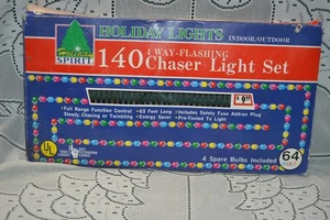Vintage Christmas ~ Miniature Light 140 Chaser Light Set 4-way flashing - Picture 1 of 19