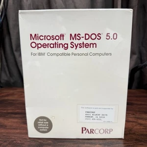 Parcorp Microsoft MS-DOS 5.0 Brand New Sealed - Picture 1 of 12