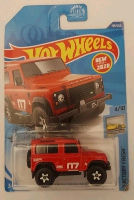 2020 Hot Wheels #199 Factory Fresh 4/10 LAND ROVER DEFENDER 90 Red w/White Baja5 - Image 1 of 2