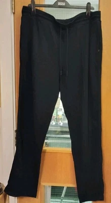 Marks & Spencer Womens Cotton/Elastane  straight leg JOGGERS size 18 long BLACK  - Image 1 of 3