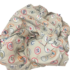 POTTERY BARN TEEN NFL loghi calcio TWIN piatto + lenzuola aderenti grigiocotone - Foto 1 di 5