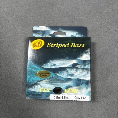 Striper de línea de mosca de bajo a rayas RIO 26 pies DC agua fría 250 gr 6,5 ips 100 pies tinte gris Foto 1 de 3