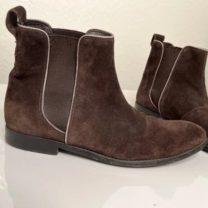 Stivali Chelsea John Varvatos scamosciati uomo 9,5 pull on lusso western (LEGGI) marrone - Foto 1 di 20
